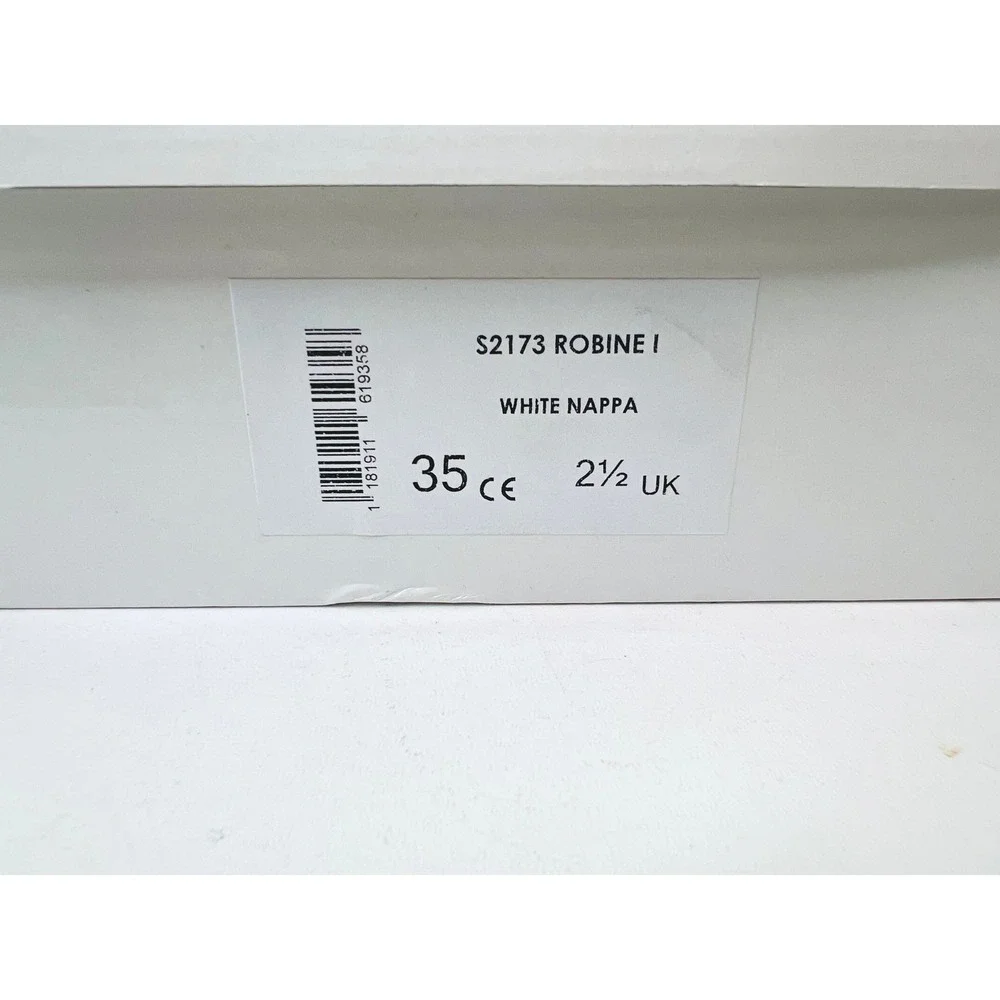 Manuela de Juan Robine I White Nappa Leather Mary Jane Flats Kids 35 EU / 3.5 US